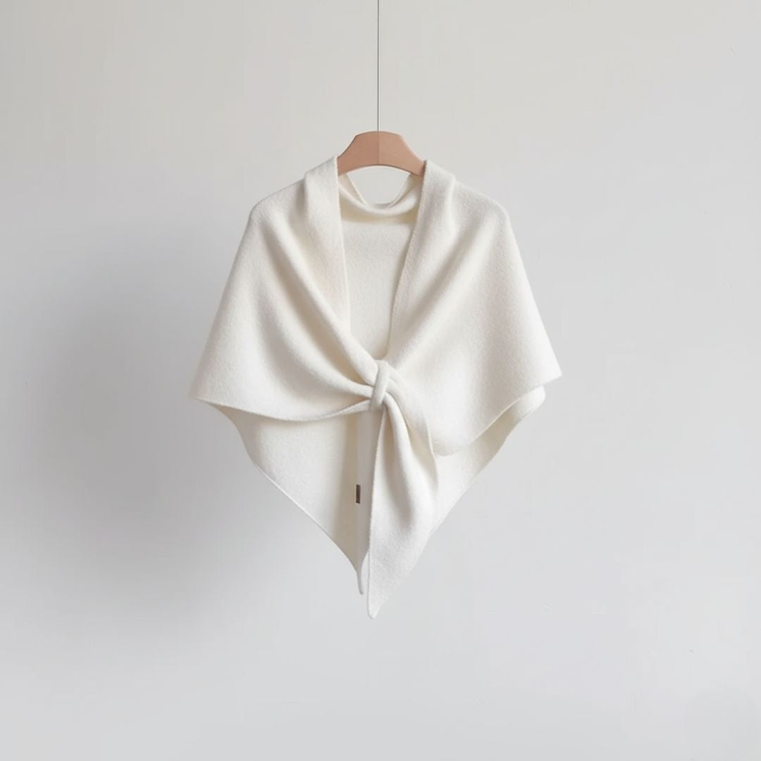 Ponchosjal, vinterhvit