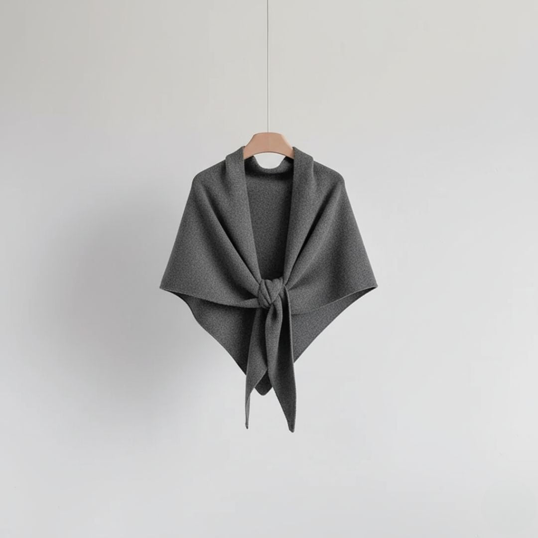 Ponchosjal, antracitgrå