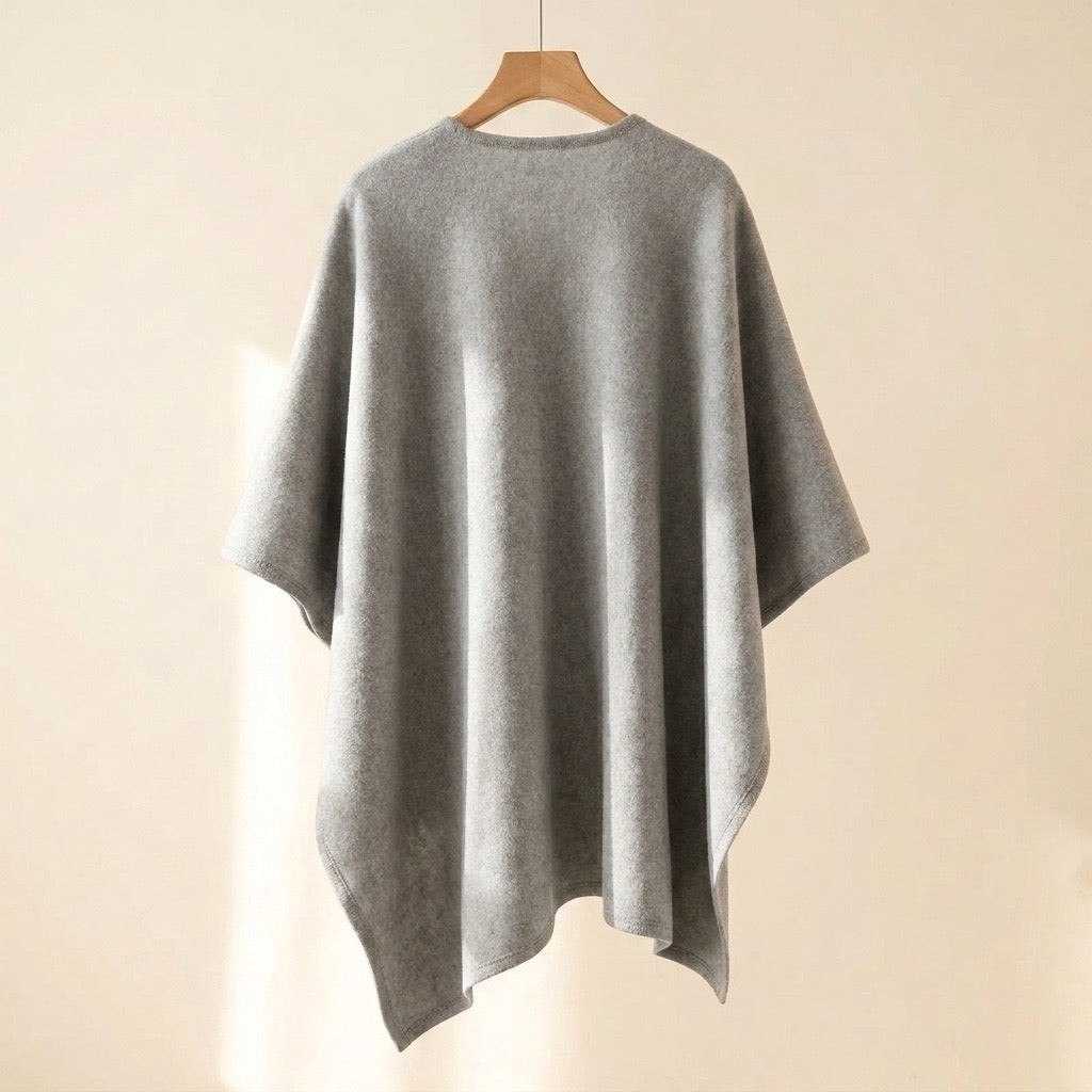 Lång ponchosjal
