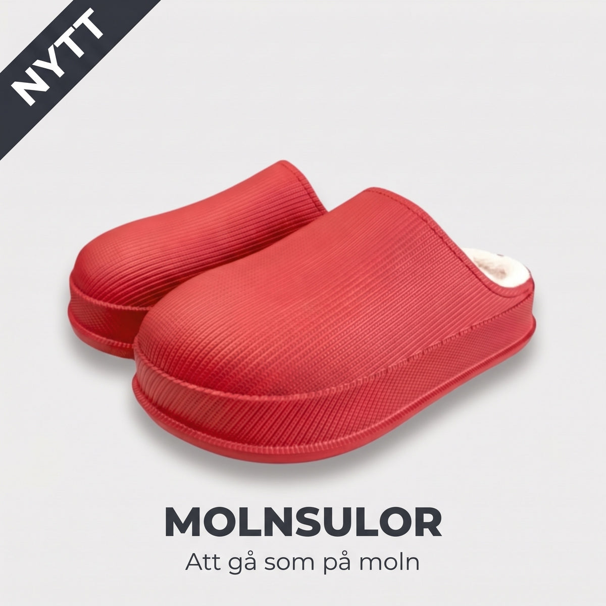 Hypna Home Molntofflor, röd