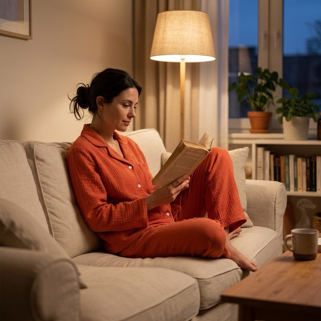 Enfärgad muslinpyjamas