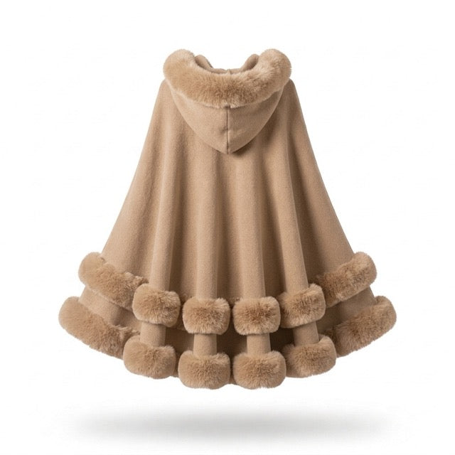 Fluffig huvponcho
