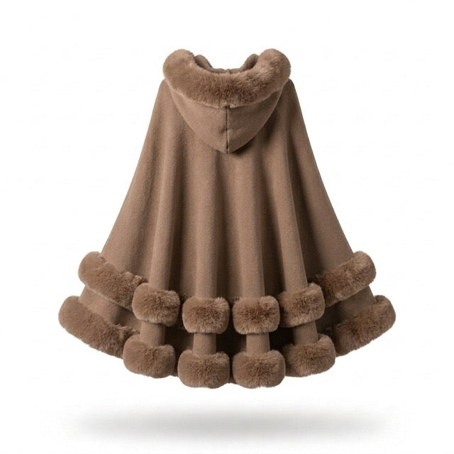 Fluffig huvponcho