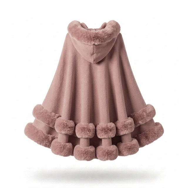 Fluffig huvponcho