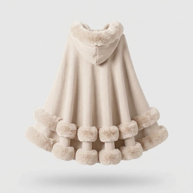 Fluffig huvponcho