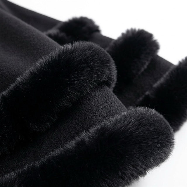 Fluffig huvponcho