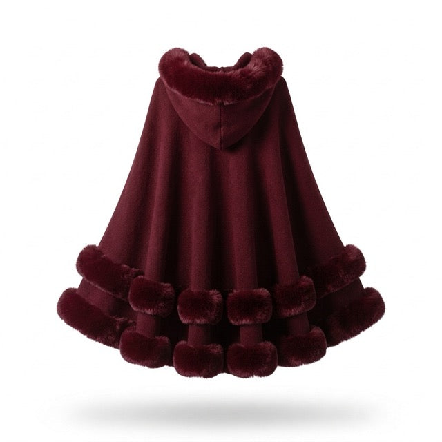Fluffig huvponcho
