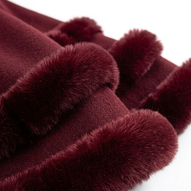 Fluffig huvponcho