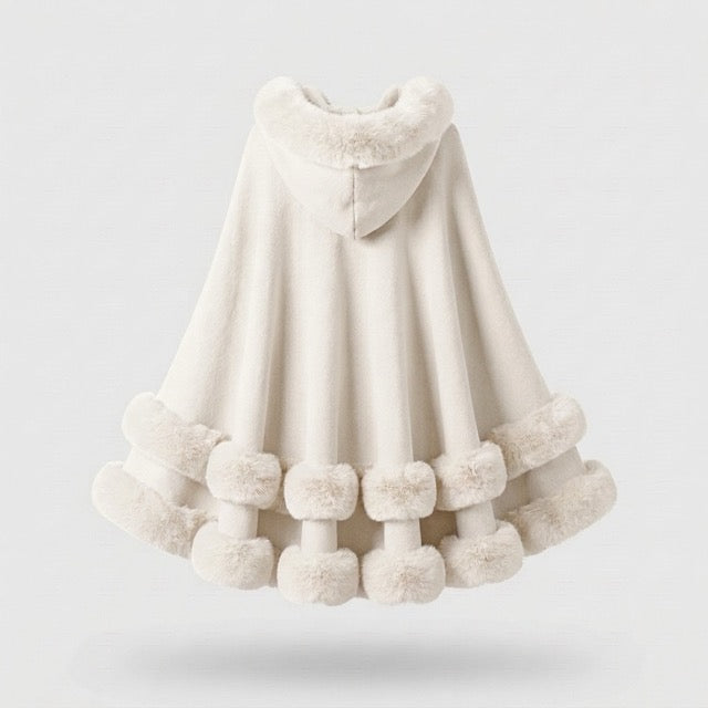 Fluffig huvponcho