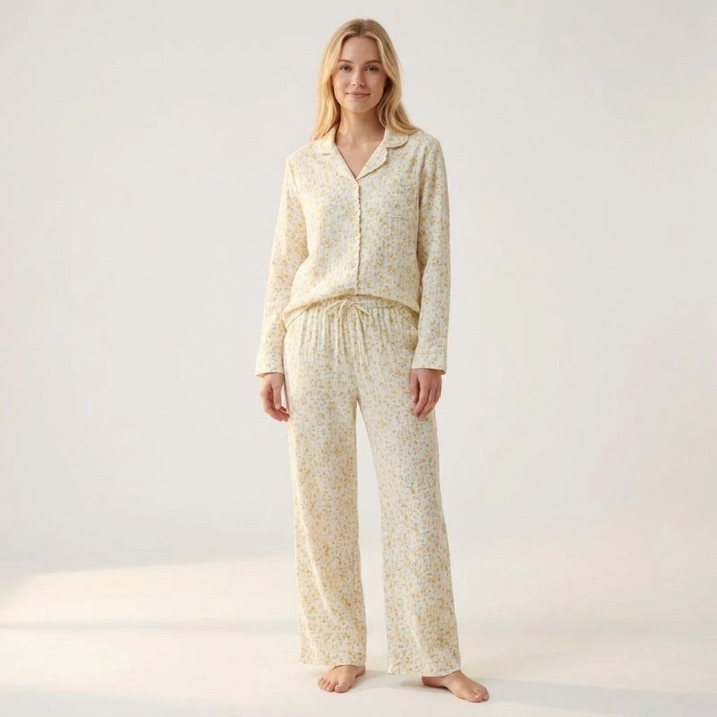 Lång muslinpyjamas, cloud ease