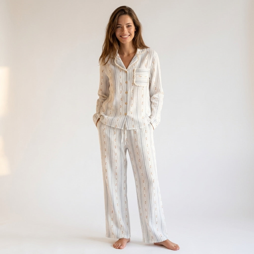 Lång muslinpyjamas, luna dream