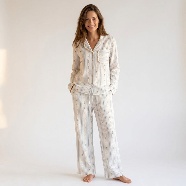 Lång muslinpyjamas, luna dream
