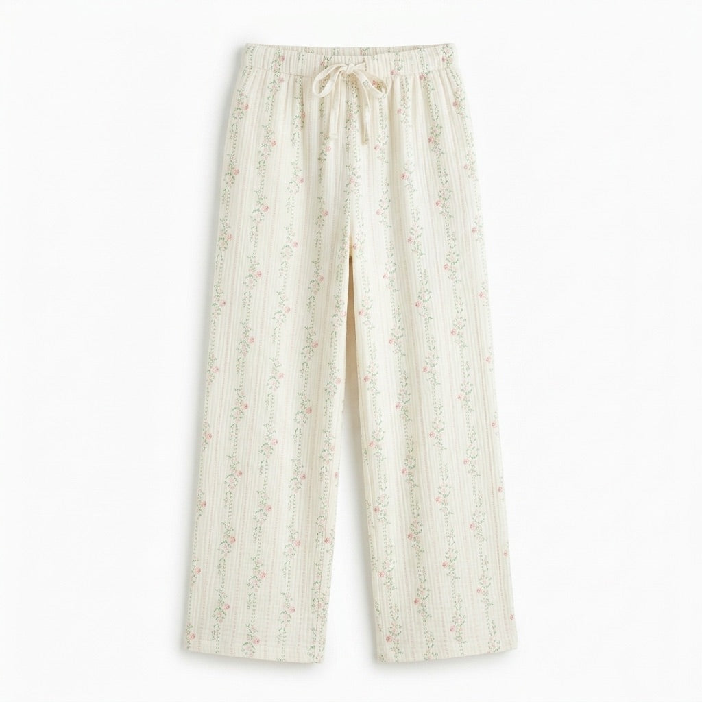 Lång muslinpyjamas