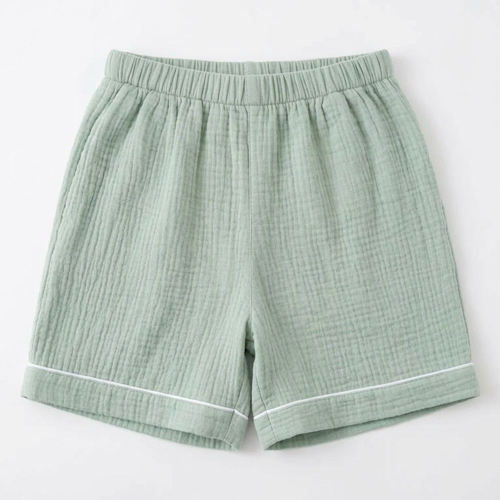 Kort muslinpyjamas