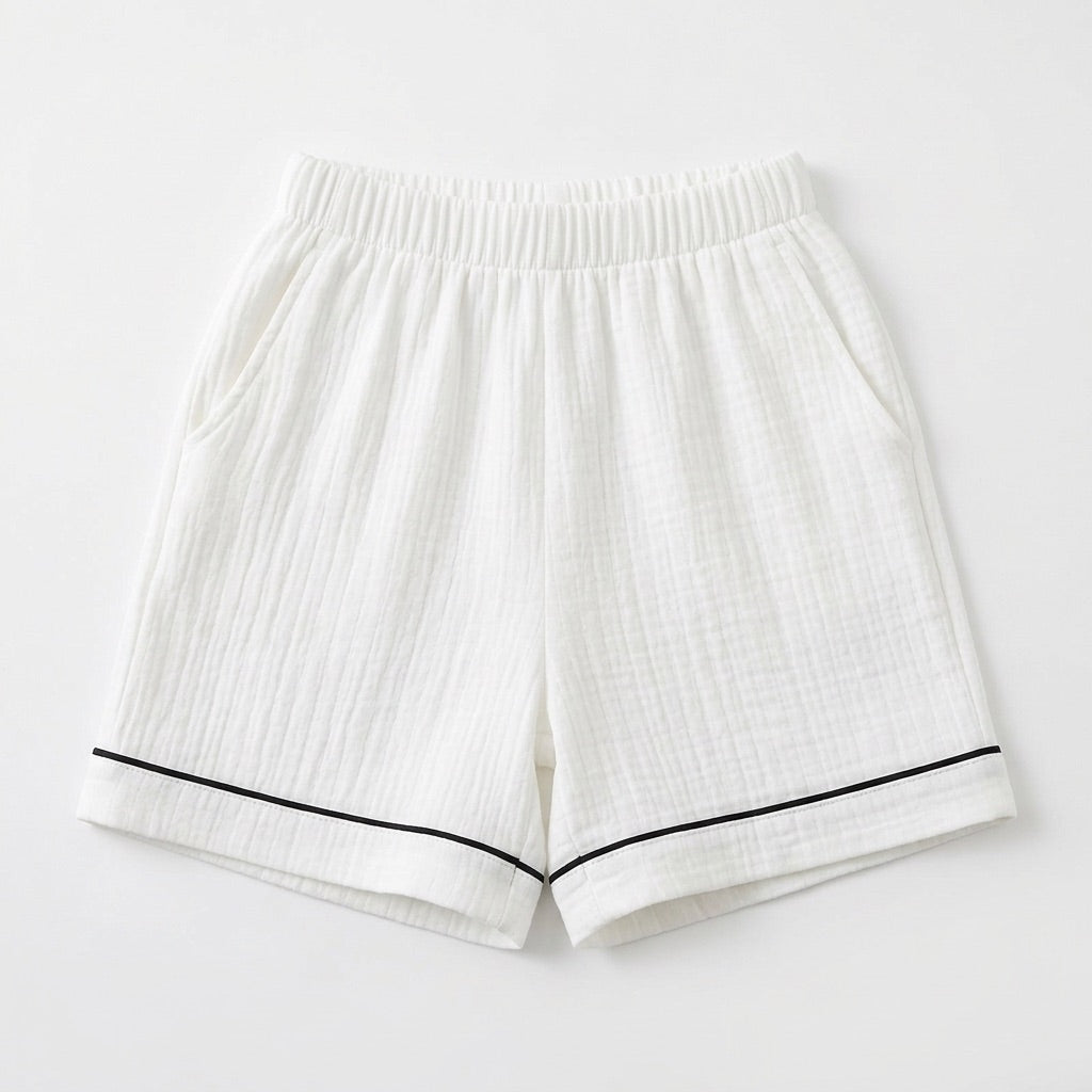 Kort muslinpyjamas